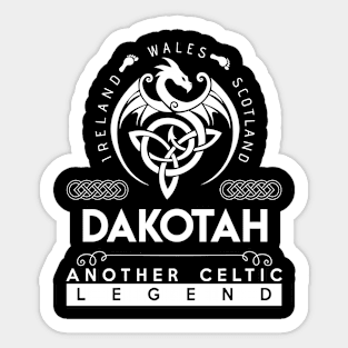 Dakotah Name T Shirt - Another Celtic Legend Dakotah Dragon Gift Item Sticker